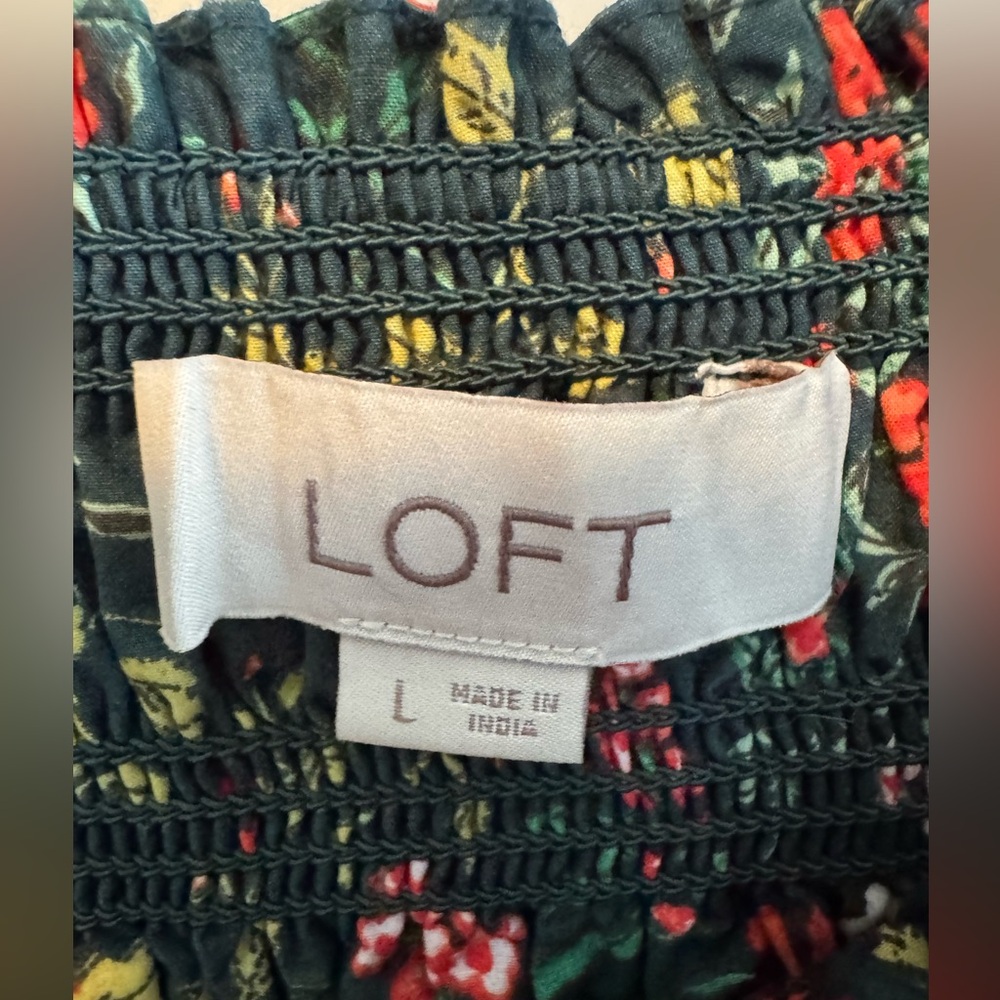 Loft 100% cotton sundress | Size Large - Picture 3 of 8
